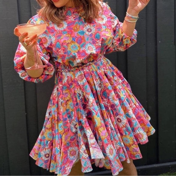 Floral Puff Sleeve Mini Dress - Picture 5 of 5